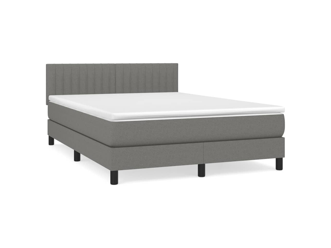 Box Spring Bed, Box Spring Beds Vidaxl Cinzeto Tecido (140 X 190 Cm)