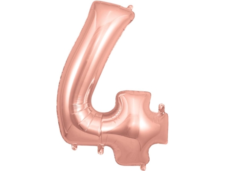 Balão Número 4 de 86cm Rosegold