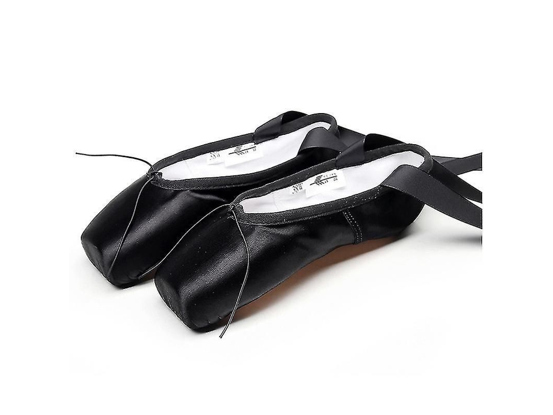 Sapatos de dança de ponto de cetim Iron Arrow para crianças, tamanhos 31 a 45, vermelho e preto, respiráveis e leves para ballet preto