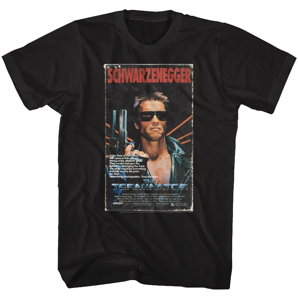 Rockinstone Terminator Vhs Black Adult T-shirt Size:xl