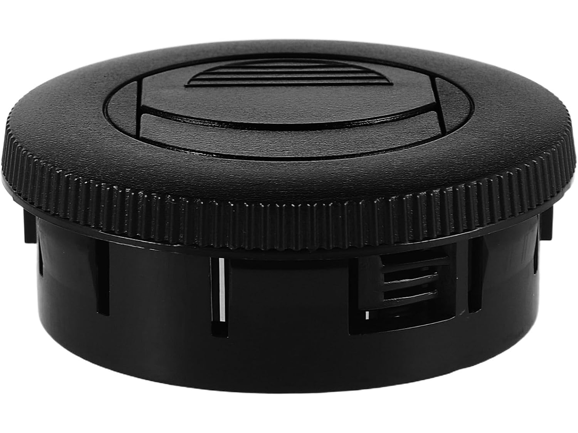 Saída De Ar Circular Preta Em Abs Para Ventilação De Escavadeiras.