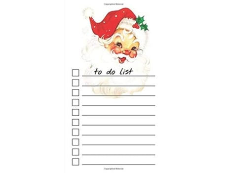 Livro To Do List Notepad Vintage Santa, Checklist, Task Planner For Christmas Shopping, Planning, Organizing De Get List Done (inglês)