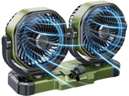 Ventilador Genérico Para Carro, 2 Velocidades, Silencioso, Rotação De 360°