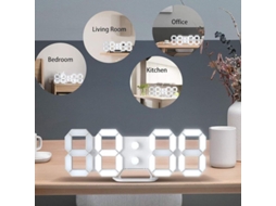2026-reloj Despertador Digital Led 3d 9.7" Ajustable Brillo Mesa Pared Hotel Oficina Hogar (sin Adaptador)