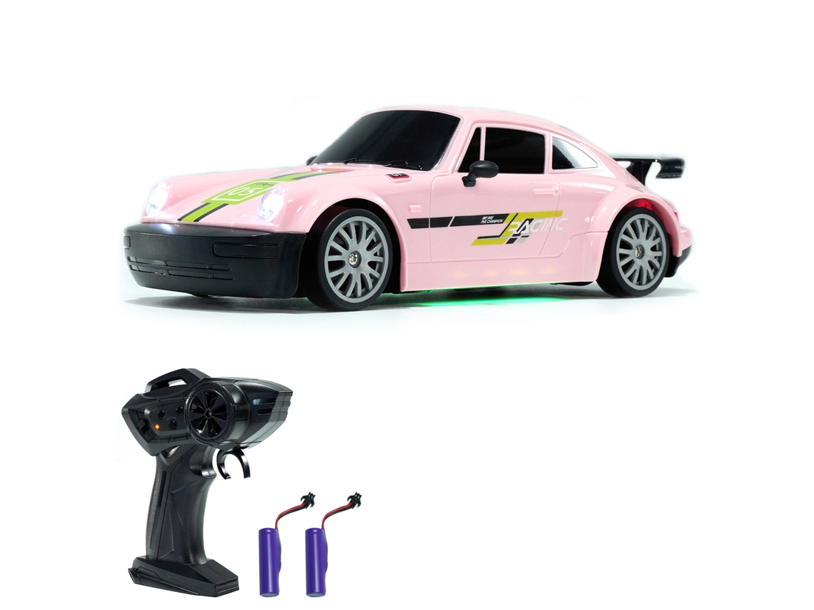 Carro De Controle Remoto Drift 1:20 4wd Elétrico Com Luzes Bateria Recarregável Presente Para Crianças Meninos Meninas Rosa
