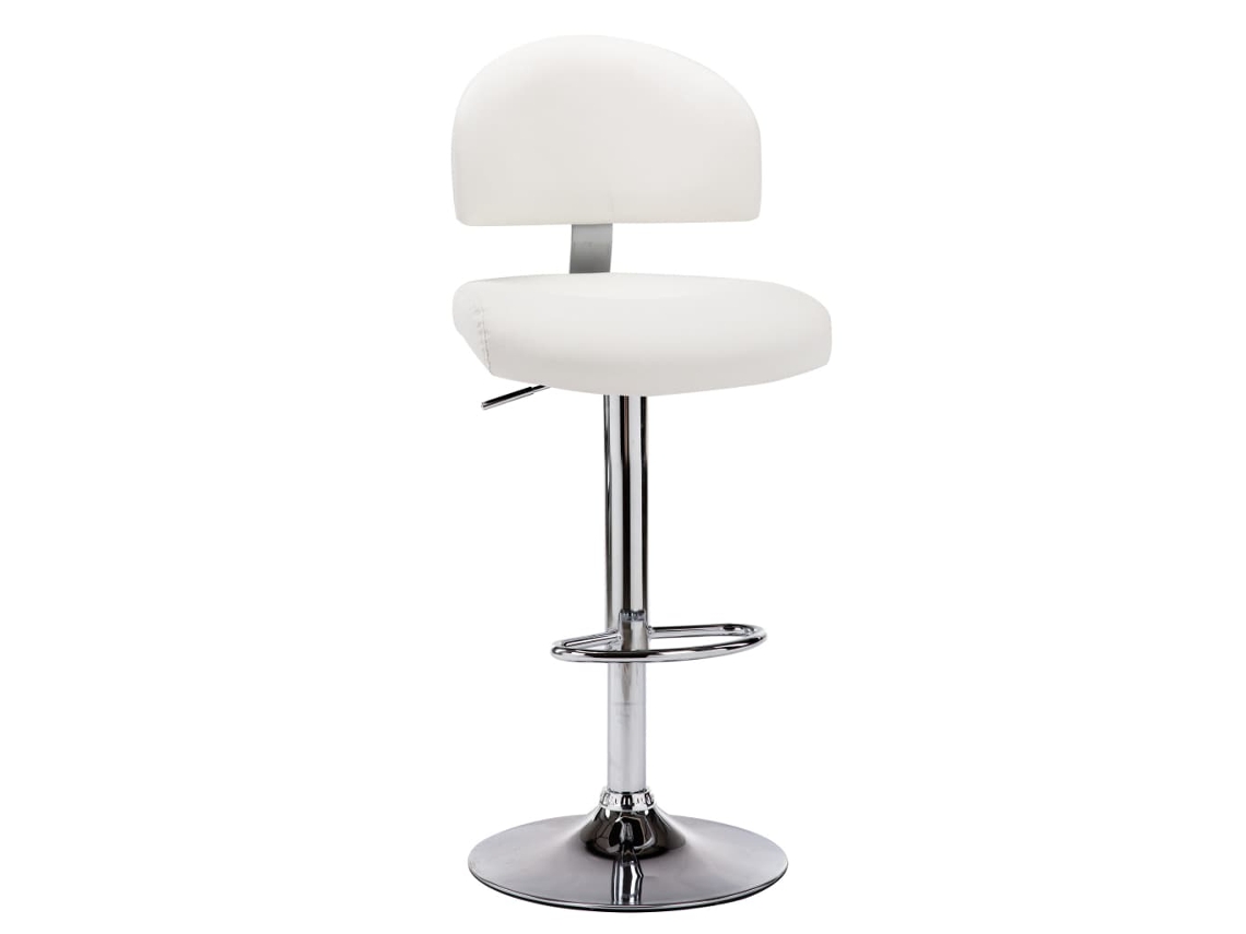 Vidaxl Banco De Bar Couro Artificial Branco