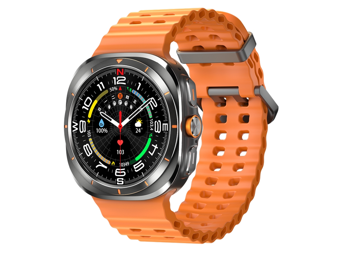 Smartwatch Hd8 Ultra Com Bluetooth Chamadas Mapa Navegação E Bússola Ip68 Laranja