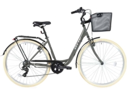 Bicicleta de Cidade OTTE Nebula com Cesto (Outlet Grade C - Cinzento e Creme - 28'')