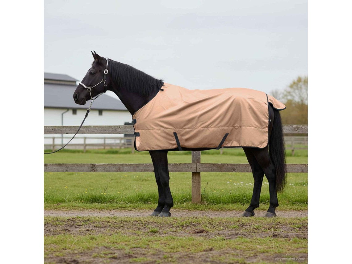 Vidaxl Cobertor De Cavalo Cappuccino 75 Cm Poliéster