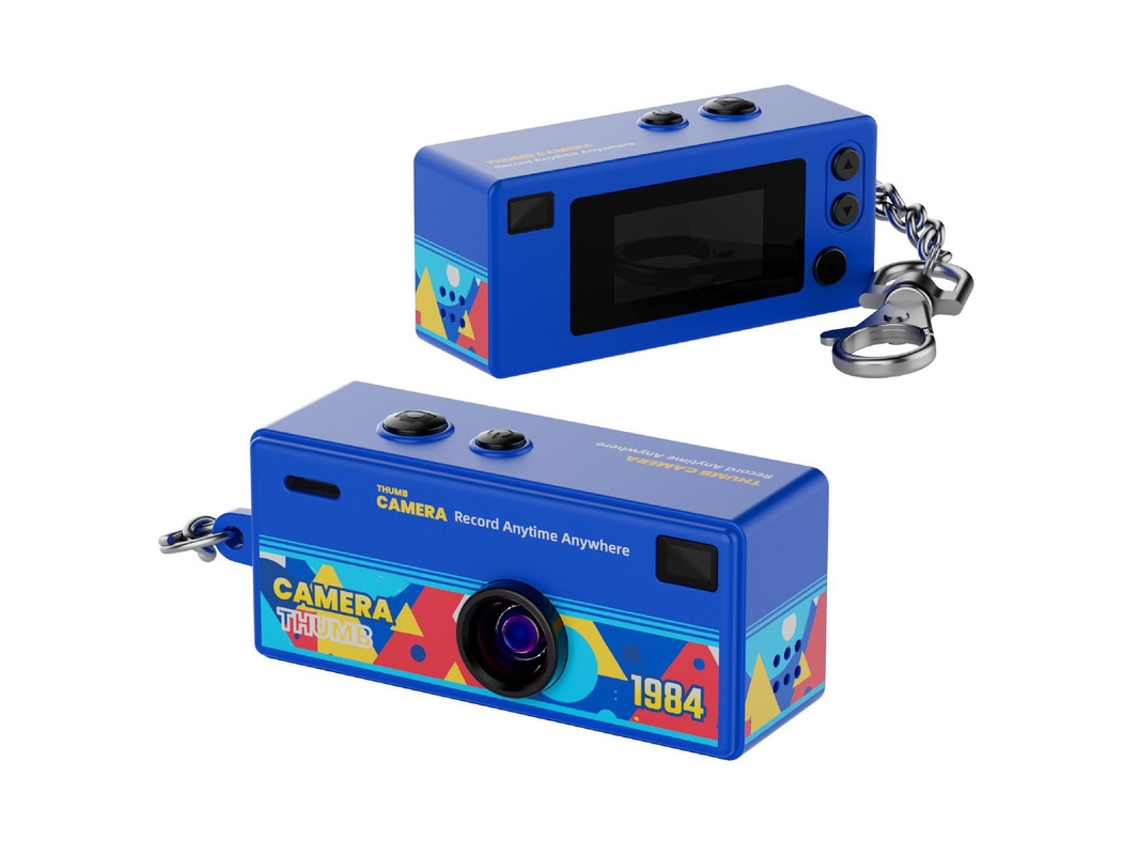 Mini Câmera Infantil Szsmart G6 Hd 720p, Câmera De Polegar Portátil, Lanterna, Lente 130° E Usb-c. Presente Ideal - Azul