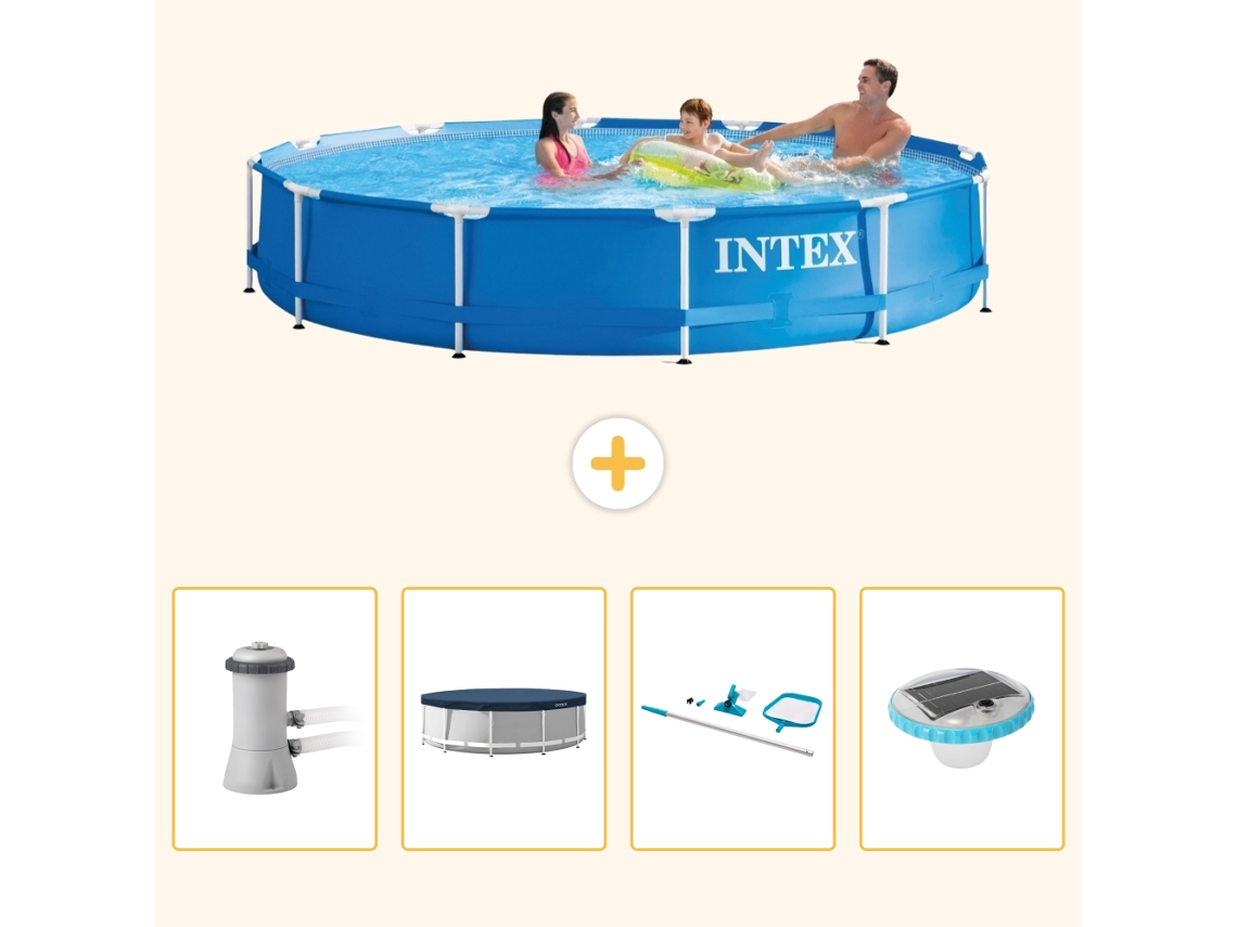Intex Piscina Com Estrutura Redonda - 366x76 Cm - 5-peças S247