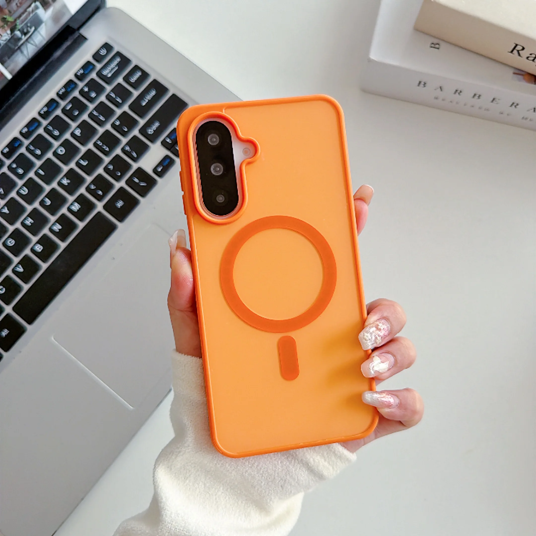 (galaxy A37) Capa Protetora Magnética Com Acabamento Fosco Resistente A Impactos.