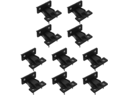 Kit De Instalação Rápida Para Móveis Com 10 Unidades De Plástico Preto.