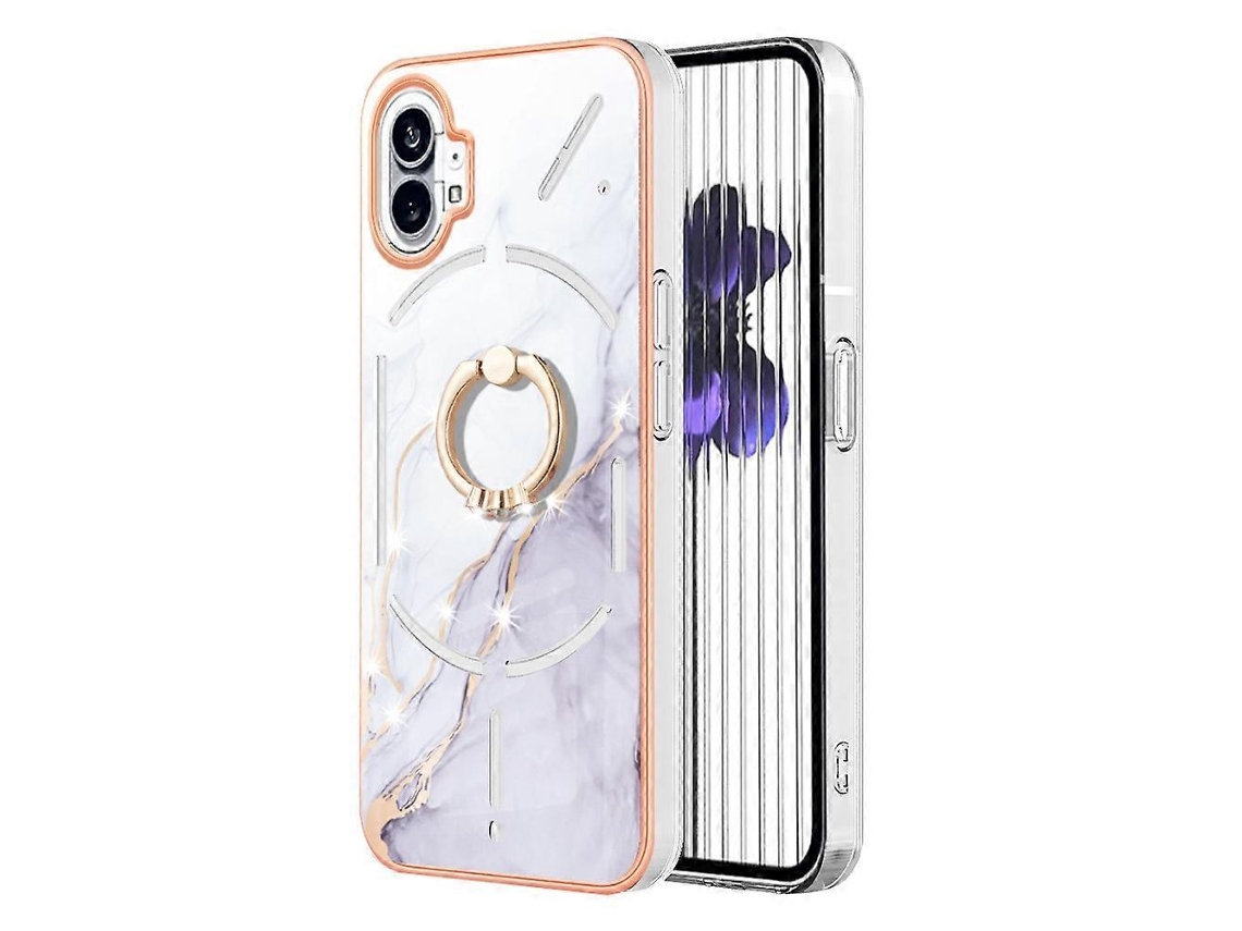 Capa Para Celular For Nothing Phone 1 Em Tpu Com Padrão De Mármore Eletrogalvanizado