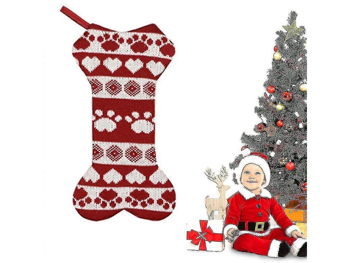 Meias De Natal Com Estampa De Pata De Gato Em Formato De Osso Xadrez Para Cães Olysi Shop