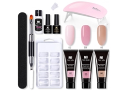 Kit Gel Para Uñas Com Lâmpada E Ferramentas 11 Peças Para Iniciantes E Salões De Uñas