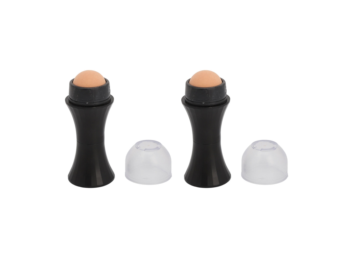 2 Unidades De Rodillo Facial Reutilizável De Pedra Vulcânica Para Absorver Gordura