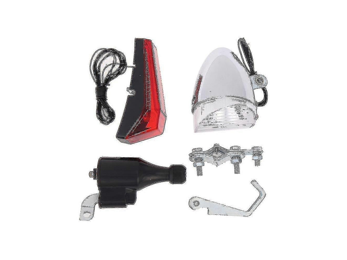 Lurelia Conjunto De Luzes De Bicicleta Requintado Com Dínamo De Fricção, Farol Dianteiro E Lanterna Traseira