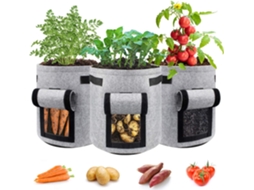 3 Unidades-Saco de Cultivo de Vegetais de Tamanho Médio 30/35