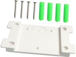 Painel De Parede Em Plástico Branco E Metal Para Leitor De Cd Compatível, Com Suporte.