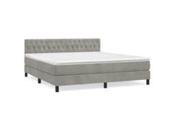 Box Spring Bed, Box Spring Beds Vidaxl Cinzeto Veludo (180 X 200 Cm)