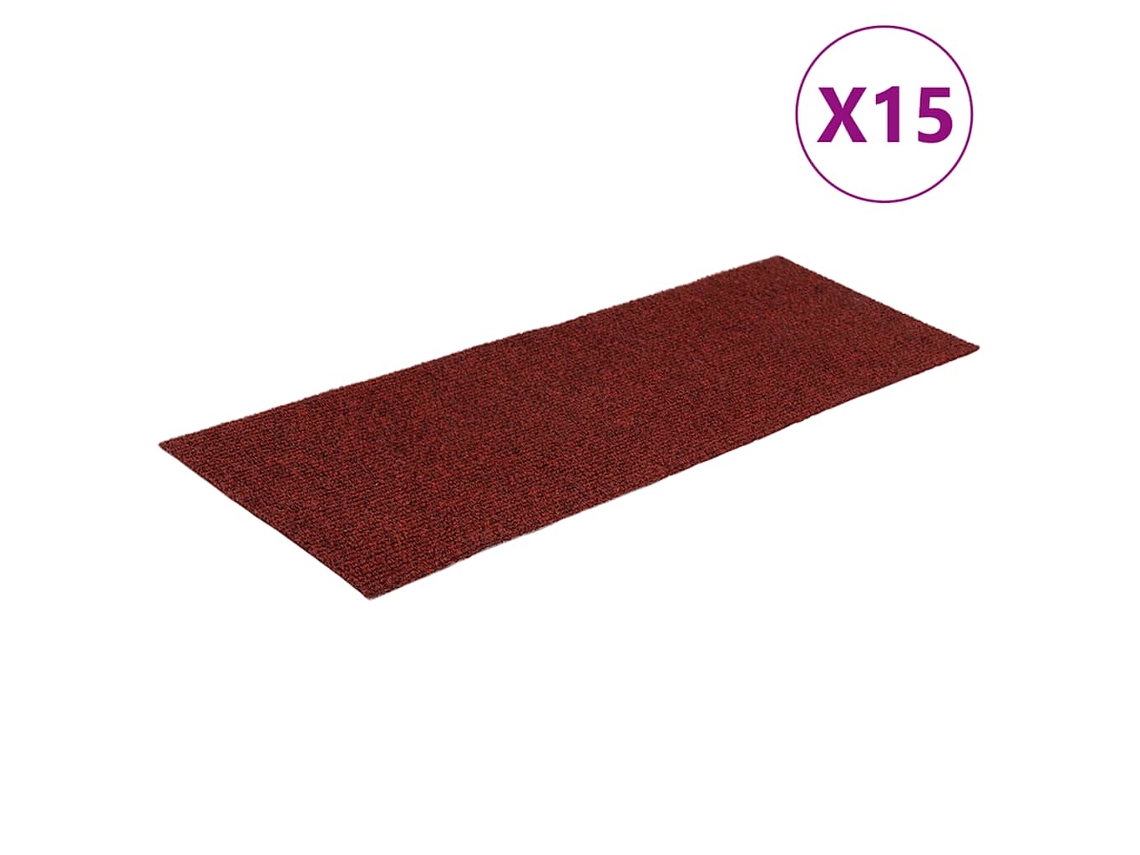 Stair Mat, Stair Mats Vidaxl Vermelho Polipropileno (60 X 25 Cm)