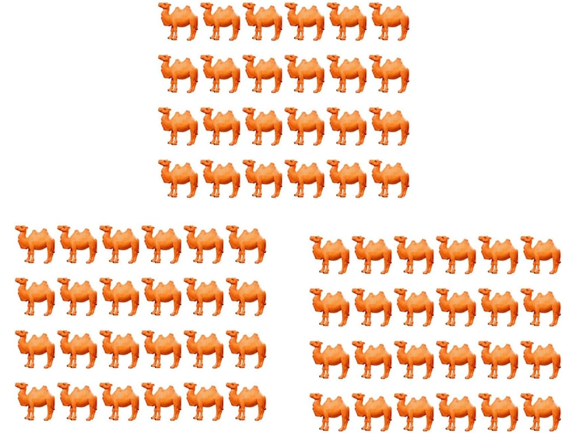 Conjunto de 72 Miniaturas de Camelos para Decoração de Bolos e Escritórios. SFUSHOS
