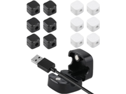 Conjunto De 12 Presilhas Magnéticas Para Cabos, Organizadores Magnéticos Para Cabos De Mesa, Presilhas Autoadesivas Para Cabos De Mesa