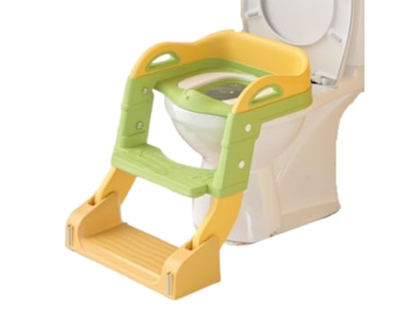 Assento Redutor Infantil BEUNIK com Escadas para Wc Dobrável Idade Recomendada: 1 a 7 Anos Verde Claro