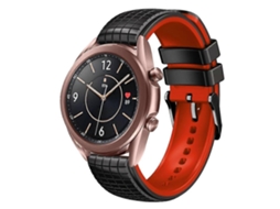Pulseira De Silicone Bicolor Com Malha De 20 Mm