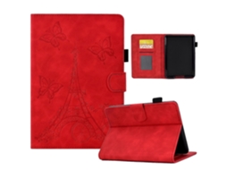 Capa de couro inteligente com relevo Webake para tablet Amazon Kindle Lite 2022