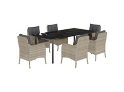 Garden Dining Set, Garden Dining Sets Vidaxl Cinzeto Rattan / Vime (200 Cm Table Length)