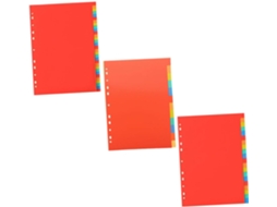 Conjunto De 3 Divisórias Para Fichário, Separadores De Páginas Em Pvc, Abas Vazias, Organizadores Nivelados Para Gokoco