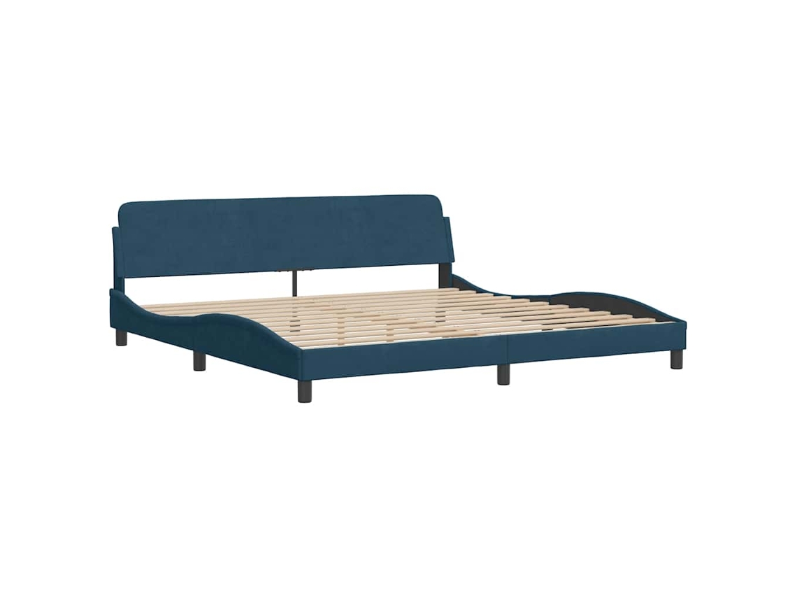 Bed Frame, Bed Frames Vidaxl Azul Veludo (200 X 200 Cm)