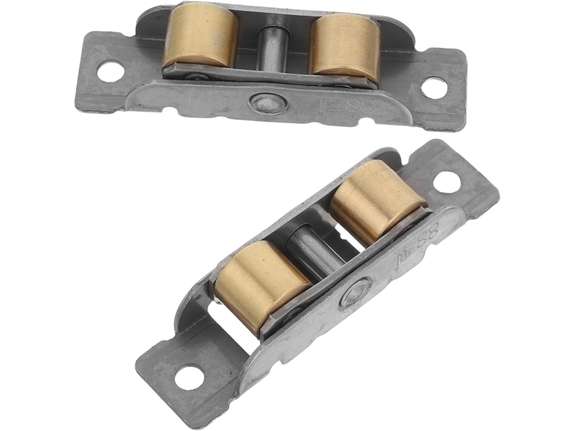 Conjunto De 2 Rodízios Para Porta Deslizante Com Rolamento Cobre, Roda