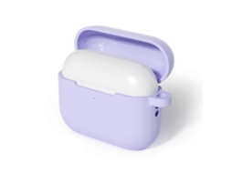 Capa Protetora De Silicone Líquido De Cor Sólida Com Base Plana Para Fones De Ouvido Airpods Pro 3