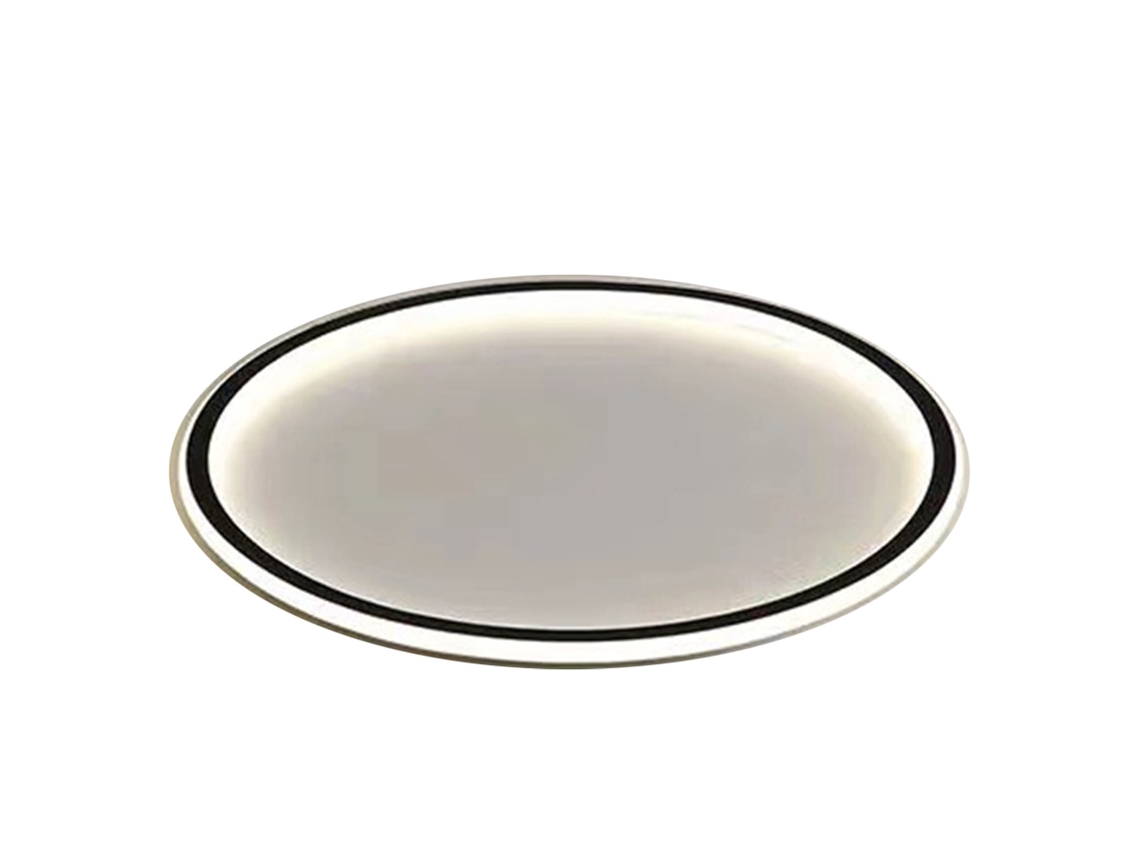 Lâmpada de Teto redonda fina moderna apoio flush 30cm preta luz quente 100 265v | S/MARCA