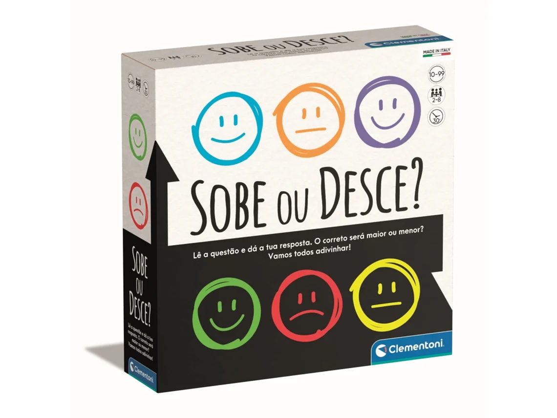 Jogo de Tabuleiro CLEMENTONI Sobe ou Desce? (Idade Mínima: 10 anos)