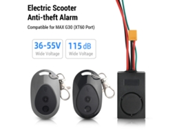 Alarme Anti-furto 115db Para Scooter Elétrico Compatível Com Xt60 Max-g30 Controle Remoto