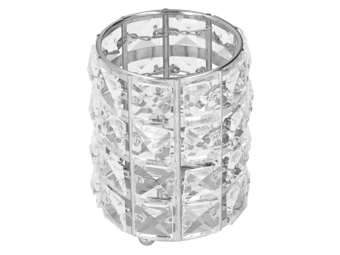 Porta pinceis de Maquiagem Cristal Metal Estilo Elegante para Pinceis Canetas Bijuterias
