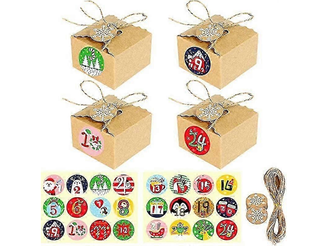 Caixas De Calendário Do Advento Diy 2022 Contagem Regressiva Para O Natal Das Crianças 24 Dias Calendário Do Advento Vazio Presente Hengjian