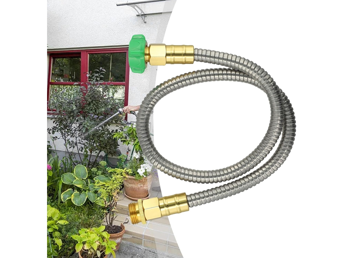 Mangueira De Jardim Curta 90 Cm (3 Pés) Em Aço Inoxidável Para