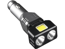 Carregador De Celular Veicular Com Lanterna Led Feixe Duplo
