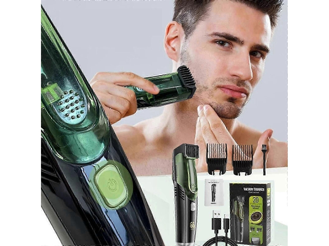Oferta Aparador De Cabelo A Vácuo Vacutrim Para Homens Recarregável Barbear Sem Fio Máquina De Cortar Cabelo