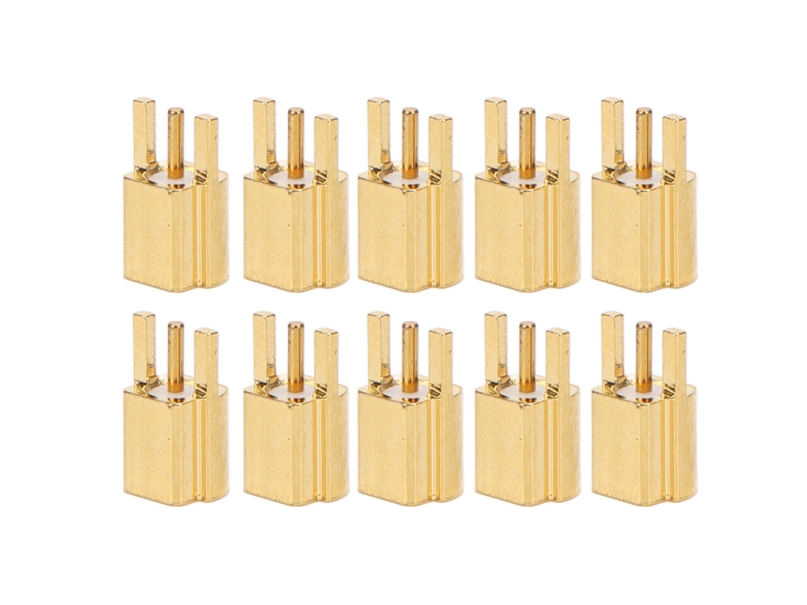 Conjunto de 10 Conectores Mmcx Fêmea 3 Pinos Ofc 50ohms para Equipamentos de Comunicação