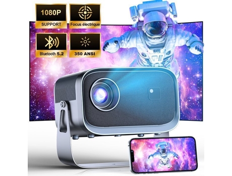 Losei Projetor Vidéoprojecteur Wifi Bluetooth Suporte Fhd 1080p 30000h 150 Foco Elétrico 15000 Lumens Para Tv Stick Android Ios Losei Losei