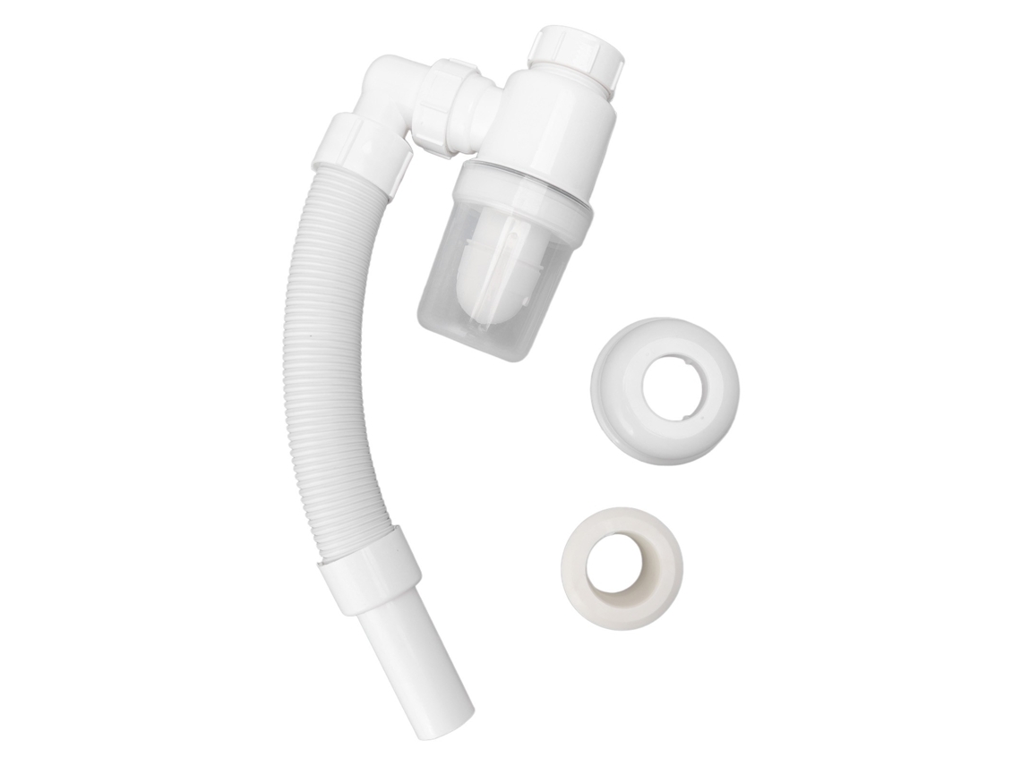 Tubo De Drenagem Bacia Flexível Branco, Mangueira Pia 90 Graus, Anti Odor Para Banheiro Cozinha