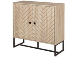 Aparador de Cozinha com 2 Portas S/MARCA (prateleiras, estilo moderno, 80x29,5x80 cm, madeira natural)