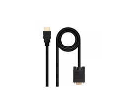Nanocable - Conversor HDMI para VGA (mm, 1,8 m, preto) Slowmoose