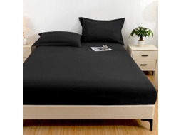 Protetor De Colchão Impermeável Czhhmart 90cmx190cm (com Par De Fronhas) Preto